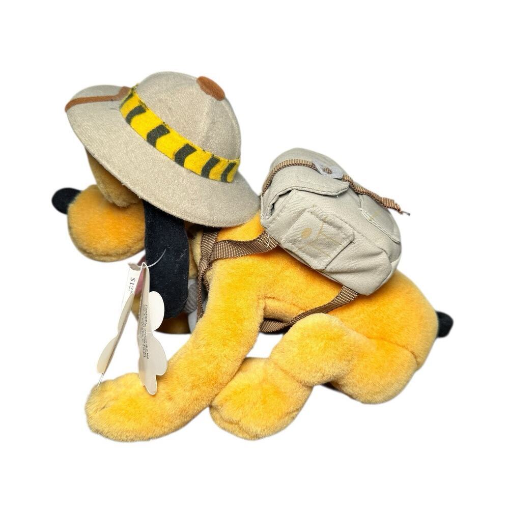 Disneyland Mouseketoys Safari Pluto Plush Stuffed Toy Animal Kingdom Backpack - Picture 3 of 10